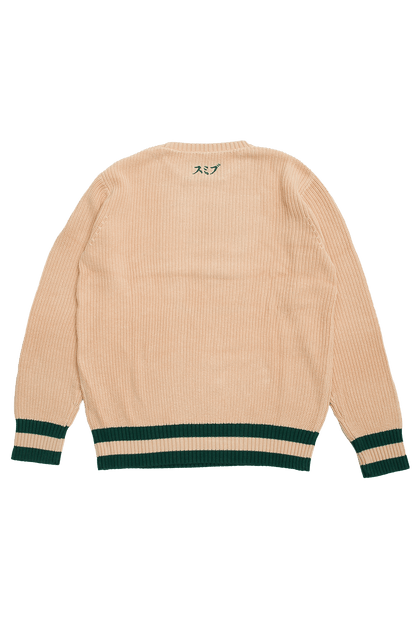 Sumibu Academy Knit Sweater Cream Green Back